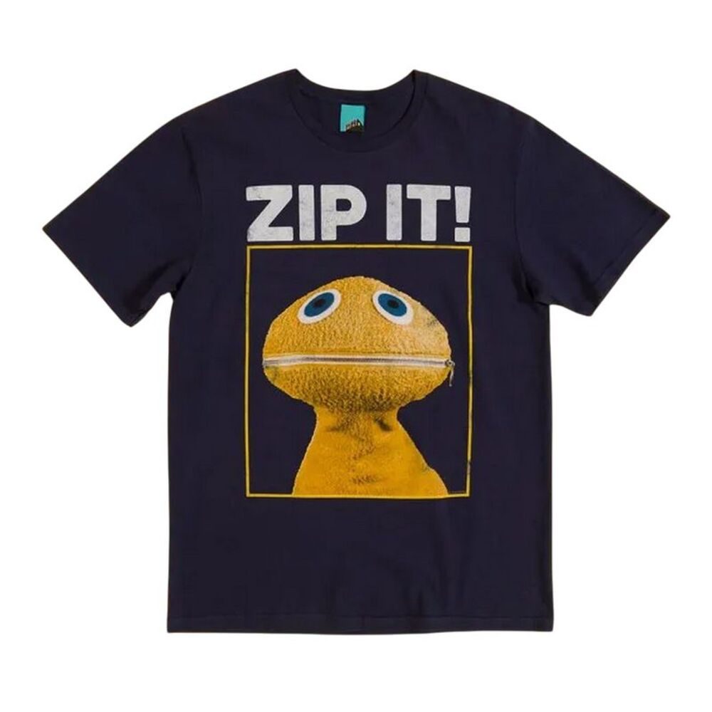 Rainbow Unisex Adult Zippy T-Shirt / Navy